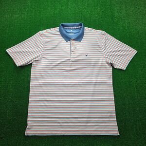 Southern Shirt Polo Mens Large Multicolor Striped Golf‎ Performance Stretch